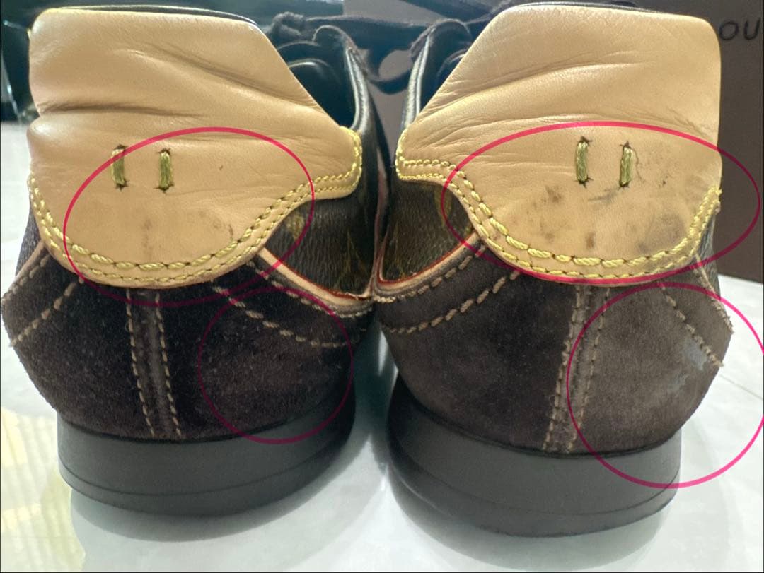 中古LOUISVUITTONモノグラム靴スニーカー6 1/2(25.5)ヴィトン