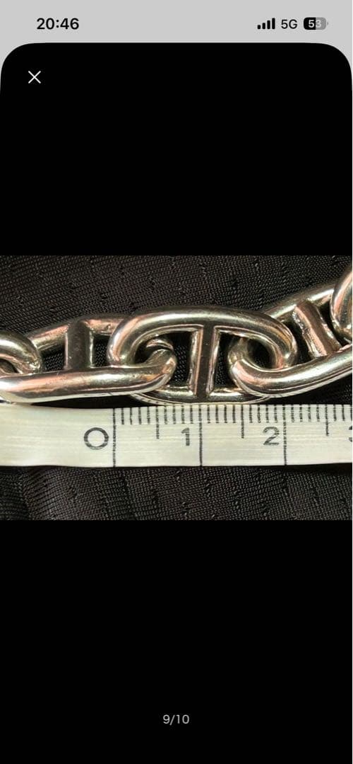 シルバー925　大アンカーチェーンブレスレット　12コマ ブレスレット シルバー