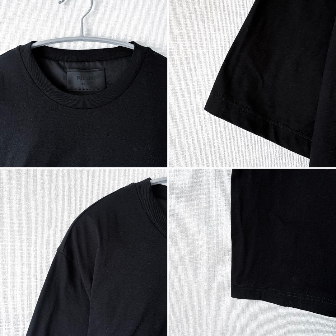 PRADA 24ss トライアングルロゴ Re-NylonジャージーTシャツ