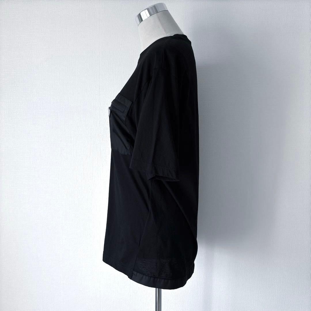 PRADA 24ss トライアングルロゴ Re-NylonジャージーTシャツ