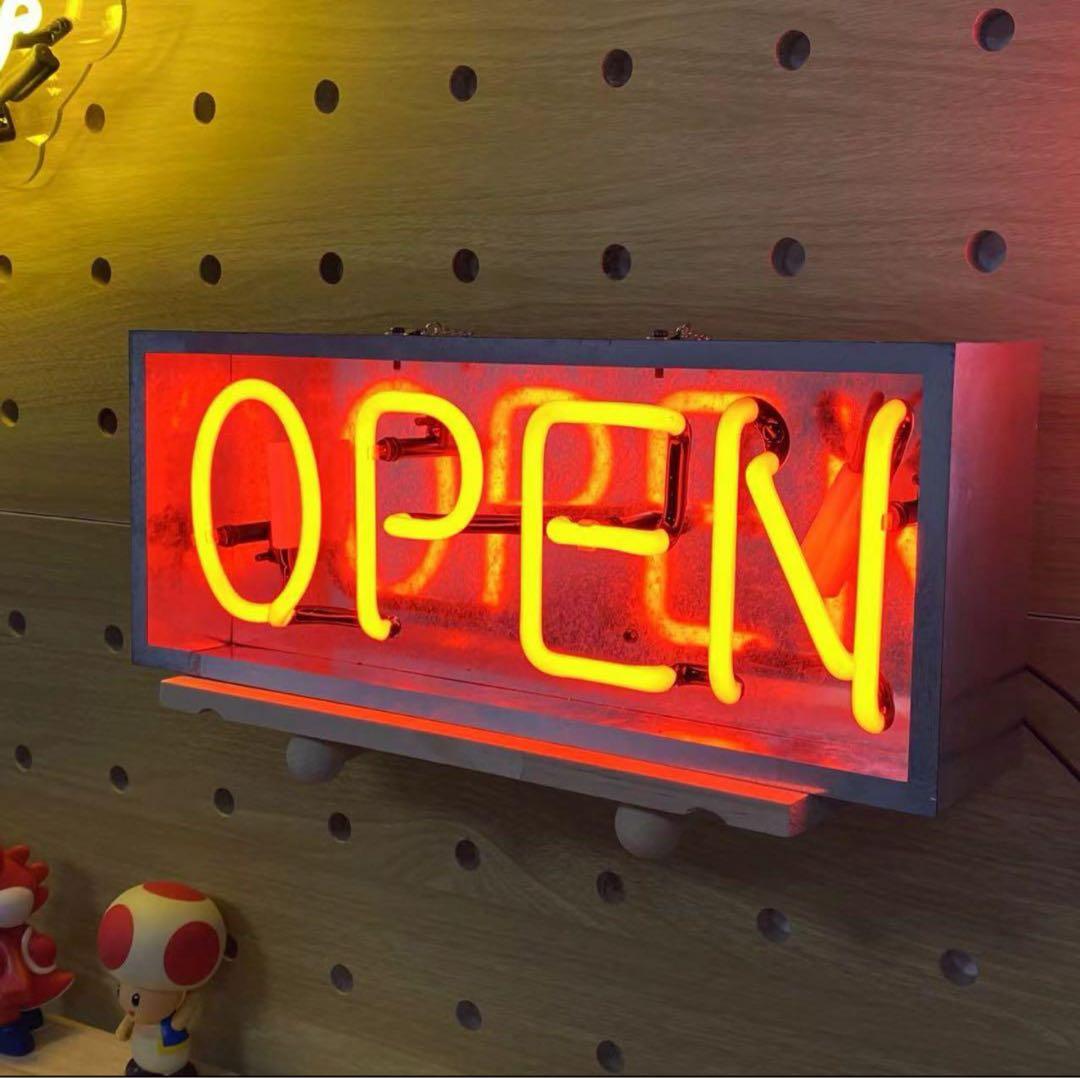 オーダーメイド　OPEN ネオン看板 ネオンサイン ガラス管 店舗装飾