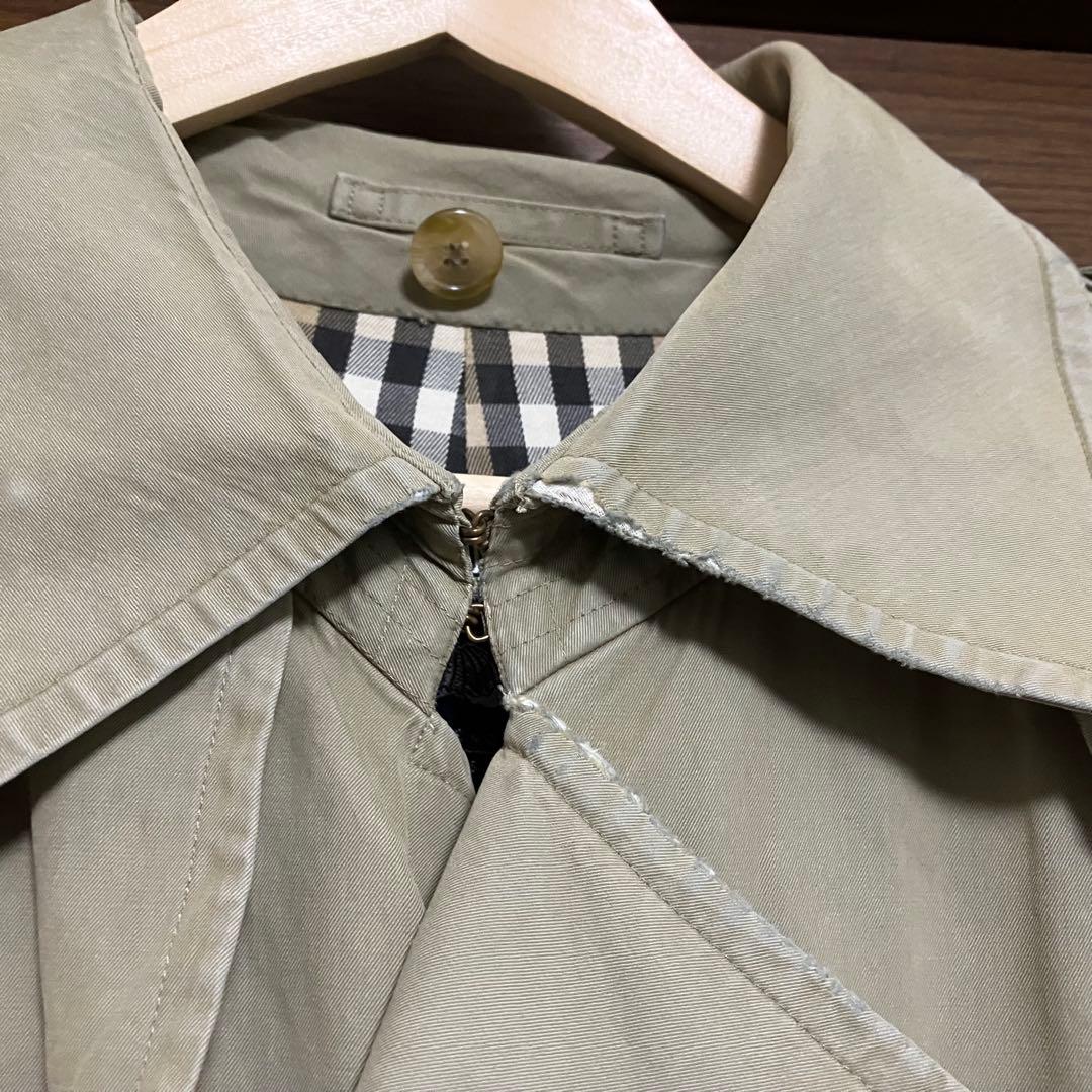 90s バーバリー トレンチコート 一枚袖 トレンチ21 フルセット ベージュ