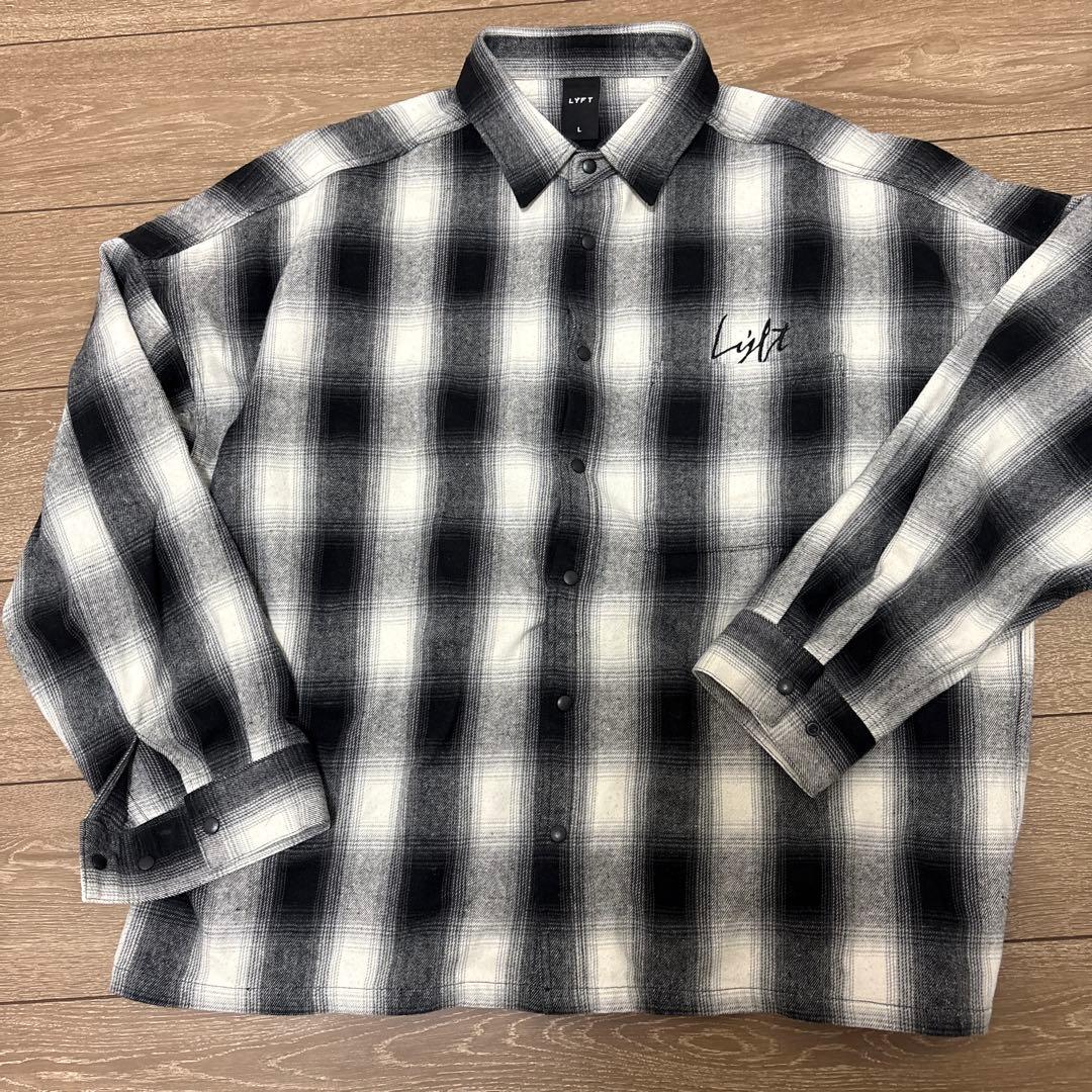 トップス OVERSIZE FLANNEL SHIRT