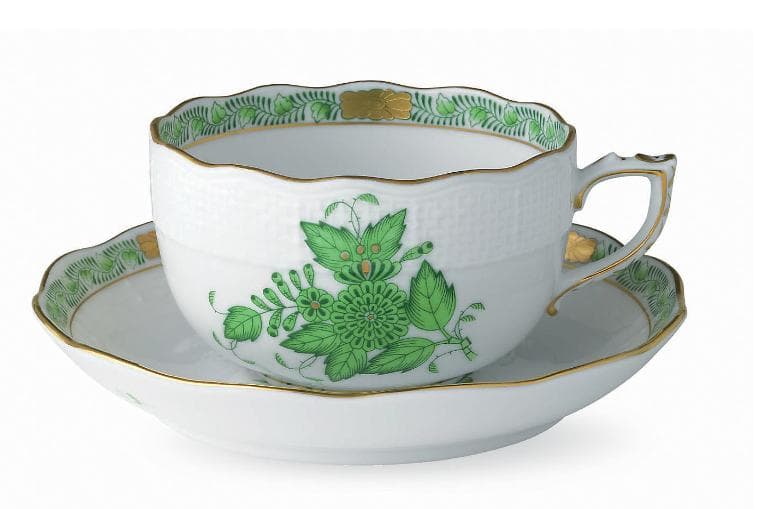 ヘレンド 定価77000円 ティーカップ＆ソーサー、デザートプレート ペア