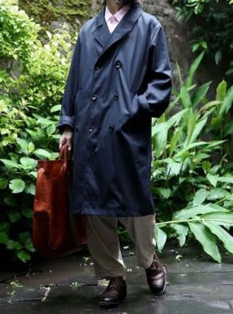 moto×VENTILE トレンチコート ベルト/ベルトループ付き レインコート