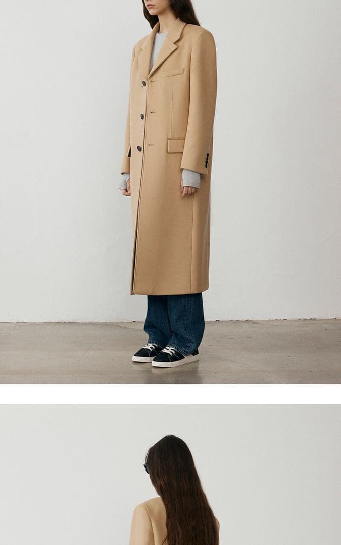 ジャケット・アウター Dunst UNISEX 2-WAY 3BUTTON CASHMERE COAT