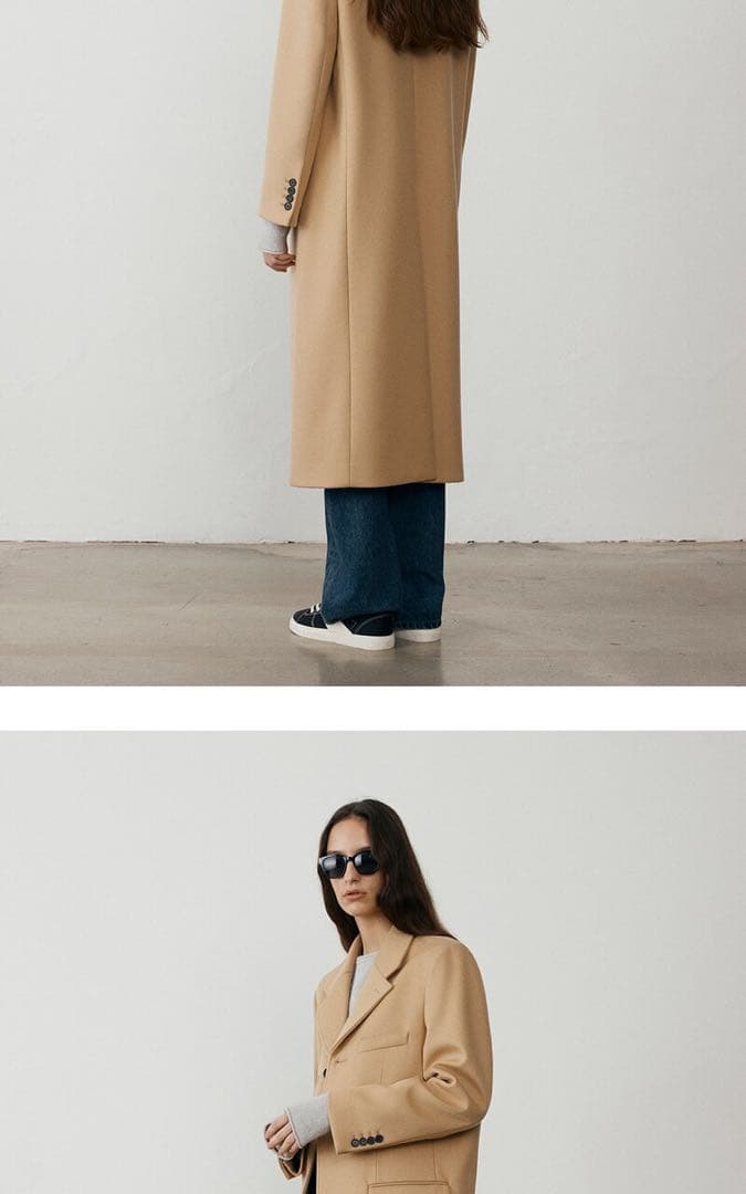 ジャケット・アウター Dunst UNISEX 2-WAY 3BUTTON CASHMERE COAT