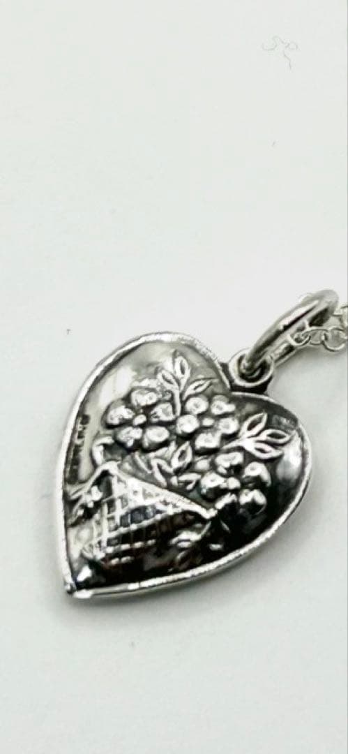 ビンテージ　スウィートハートネックレス　花束　シルバー925 刻印