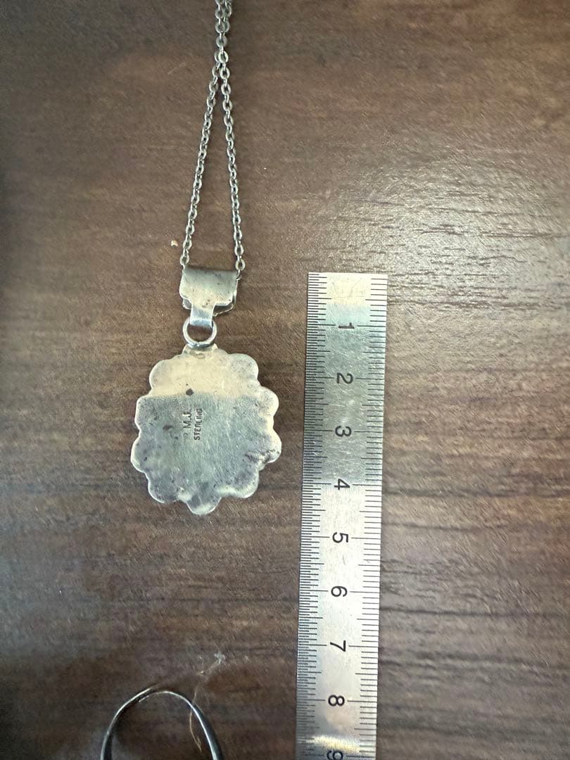 ナバホ族 NAVAJOターコイズ シルバーネックレス 925 キングマン