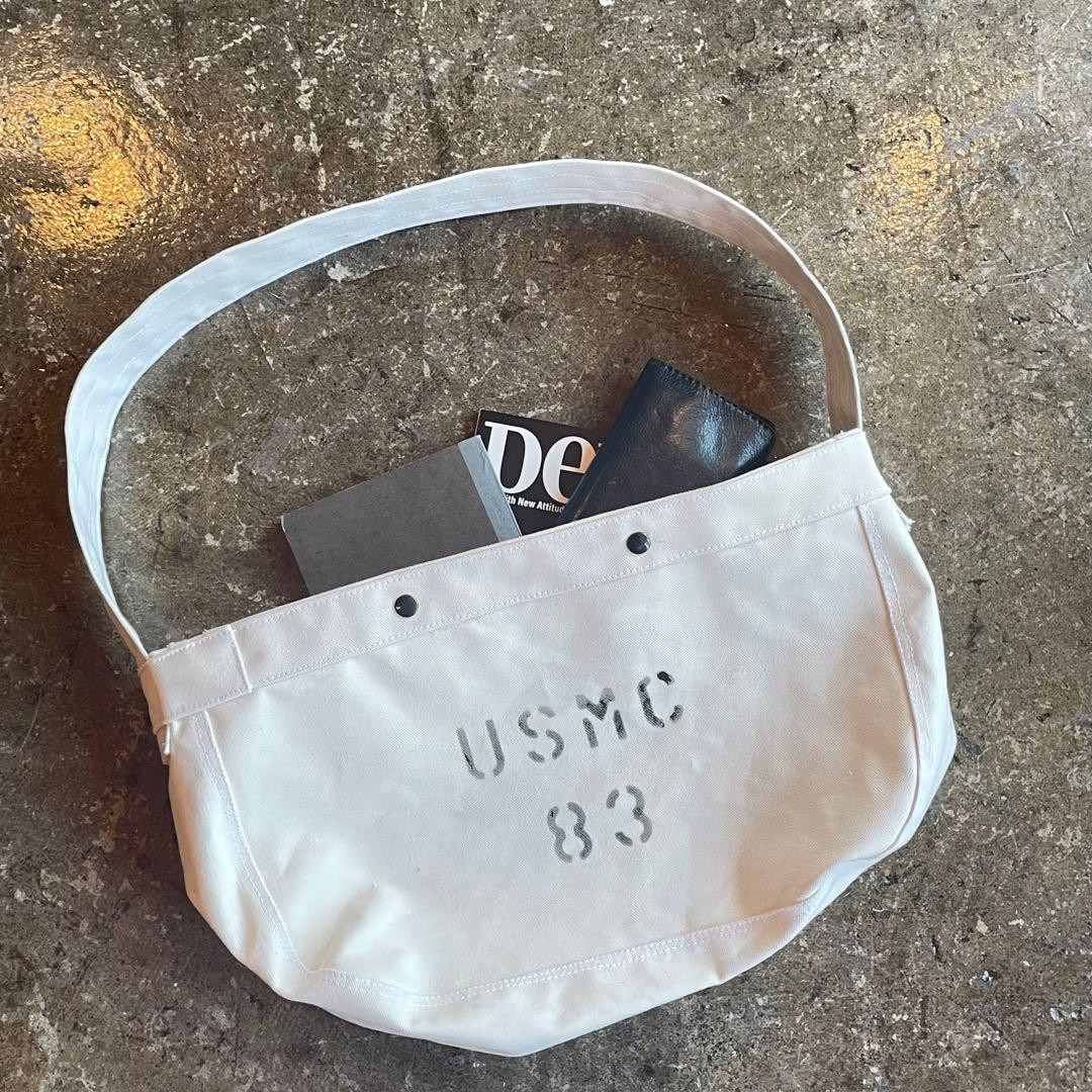 USMC ビンテージ　ニュースペーパーバッグ　ミリタリー　US メッセンジャー