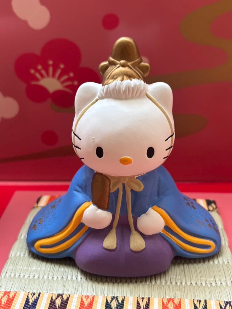 希少当時物　ハローキティ雛人形　吉徳大光　陶器製　親王飾り　平成レトロ