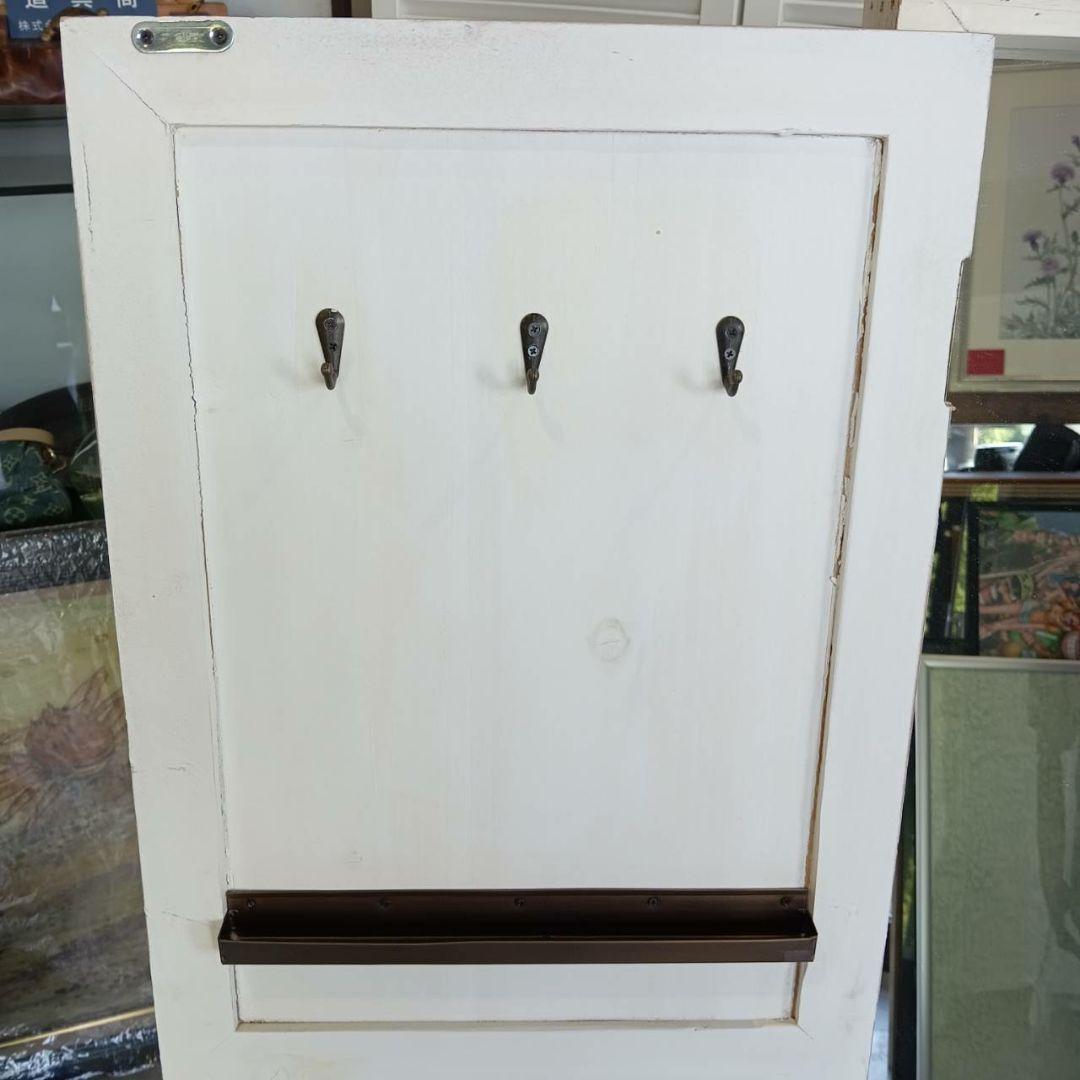 ホワイト シャビーシックス タンドミラー ヴィンテージ加工 0923-011