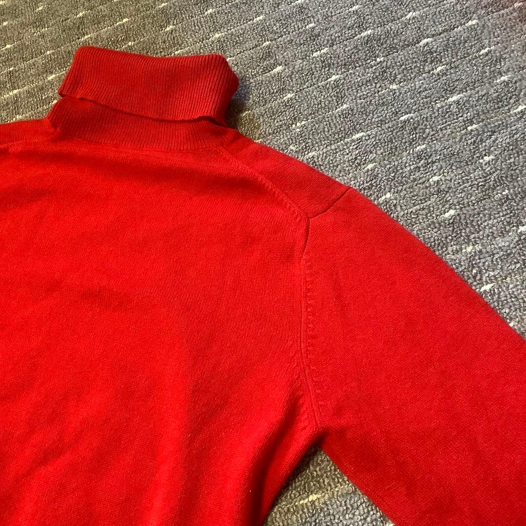 【カシミア100%】ミズノ　MIZUNO タートルネックセーター　レッド　3L