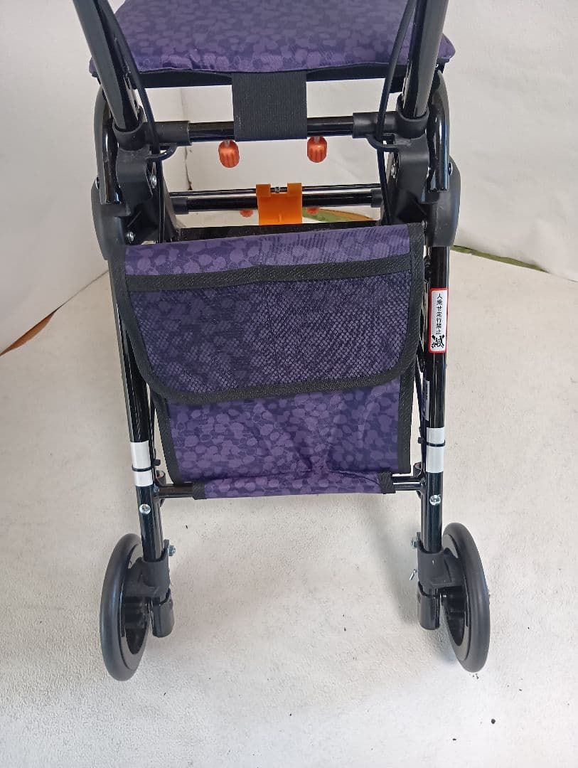 【極美品】Tacaof 折りたたみ式歩行器 紫色 花柄