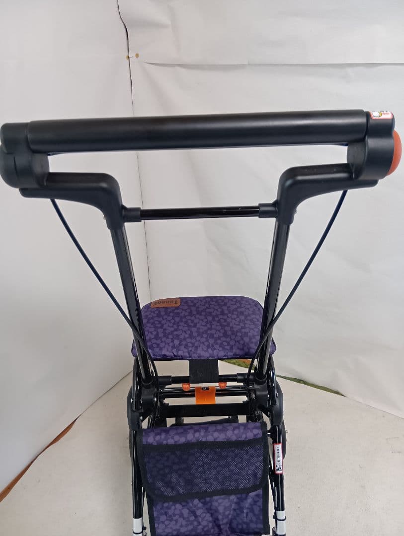 【極美品】Tacaof 折りたたみ式歩行器 紫色 花柄