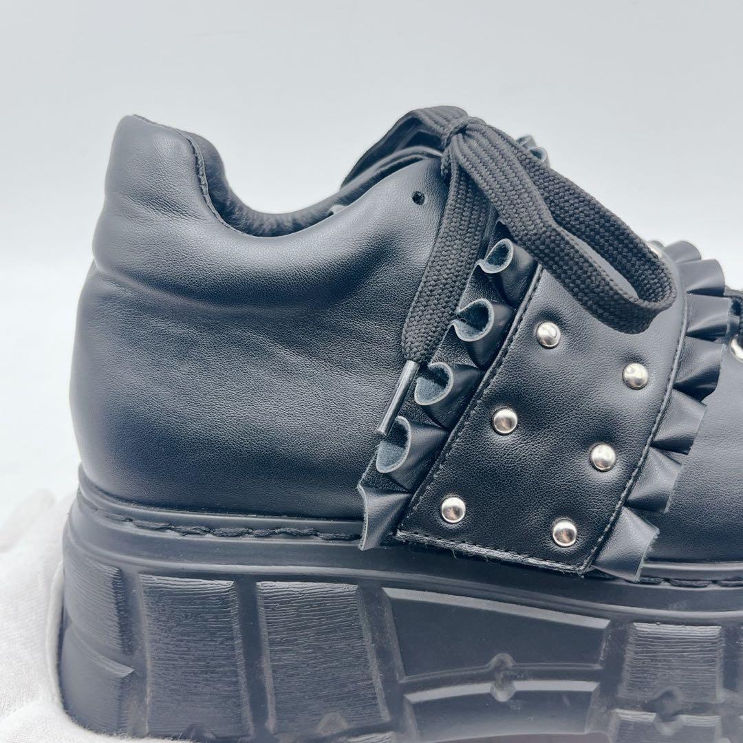 大人気✨pium ピウム フリルベルトボリュームスニーカー 厚底 黒 S