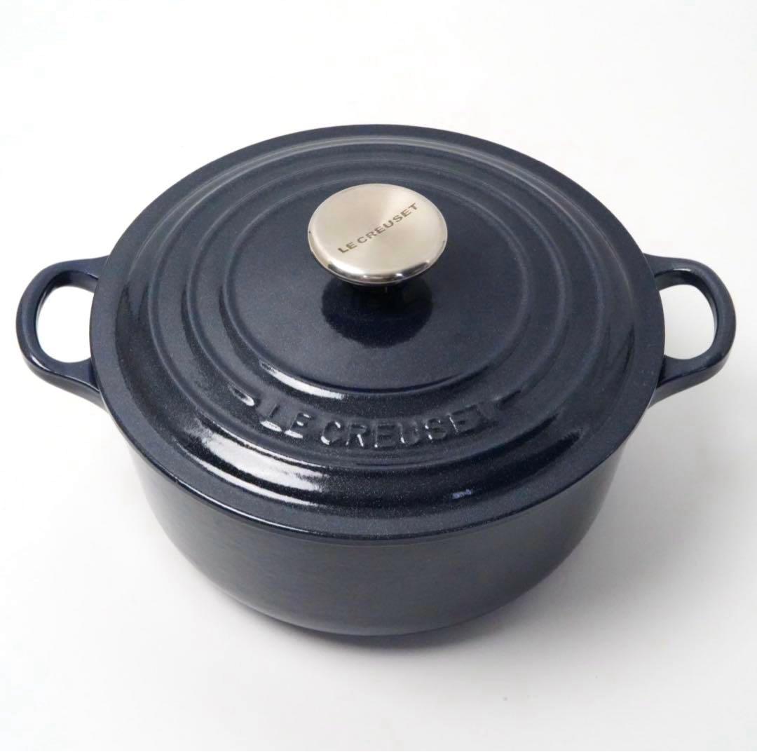 【新品】LE CREUSET　ココット ロンド ミッドナイトブルー　20cm