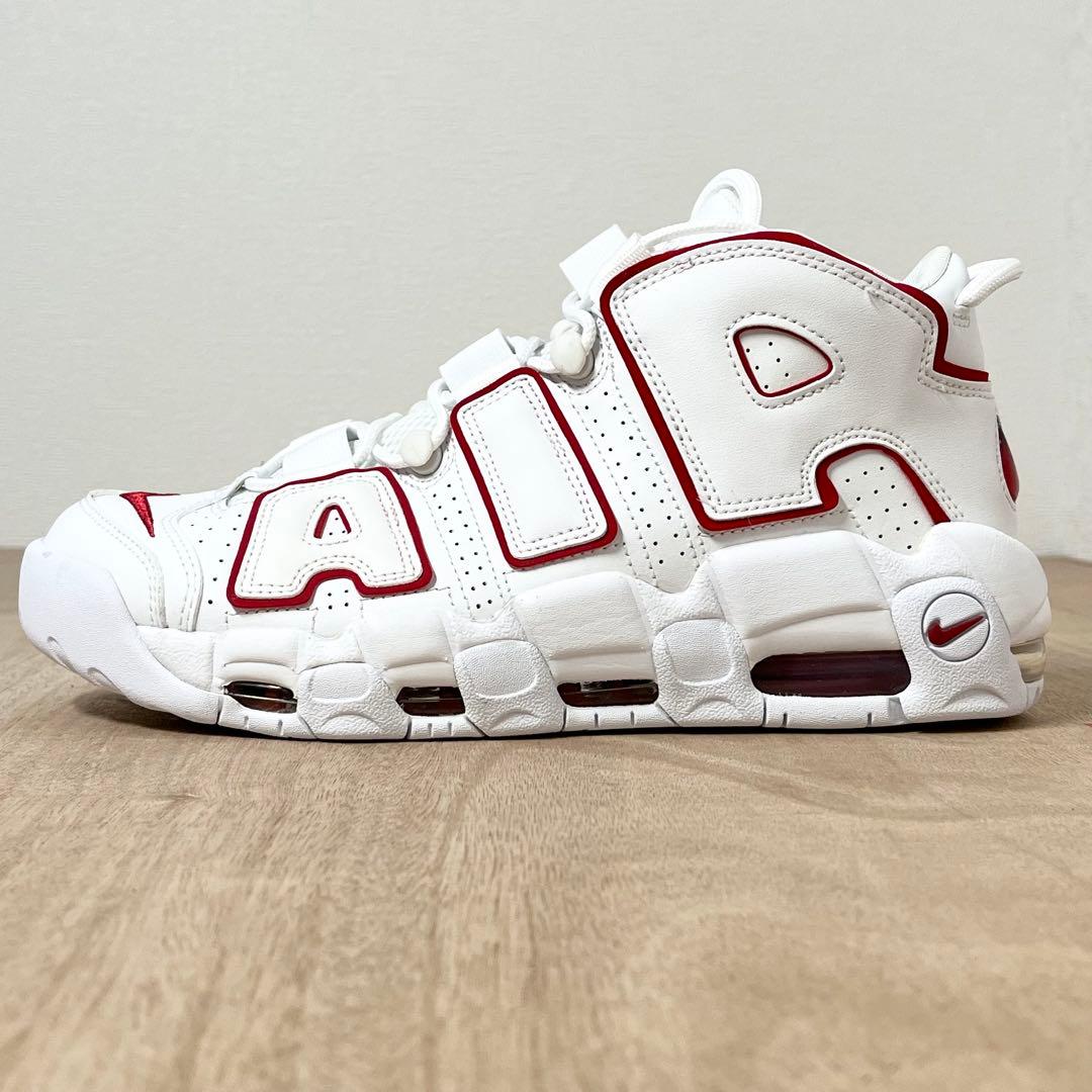 【極美品】NIKE エアモアアップテンポ 赤白 27cm