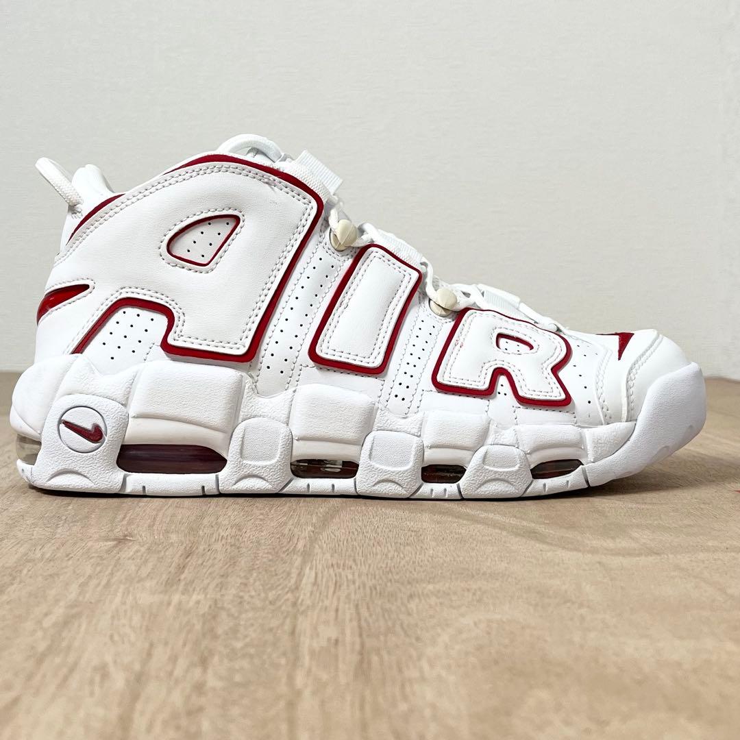 【極美品】NIKE エアモアアップテンポ 赤白 27cm