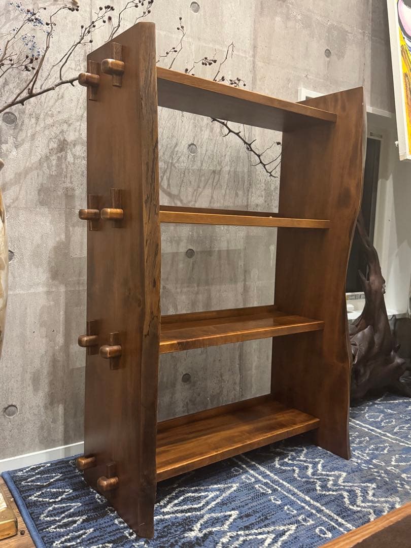 (15) 楔棚 昭和レトロ 当時物 ラック インテリア くさび式　楔式 本棚