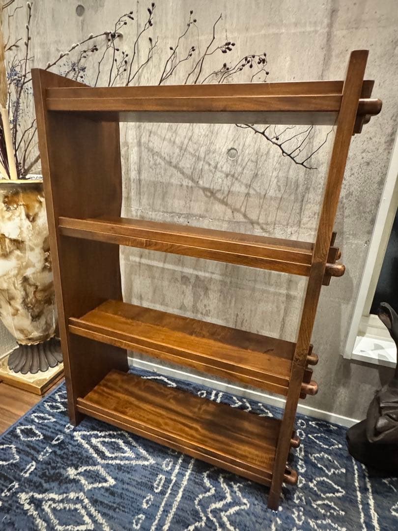 (15) 楔棚 昭和レトロ 当時物 ラック インテリア くさび式　楔式 本棚