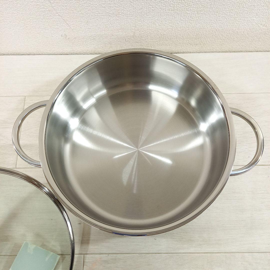 未使用◎FISSLER ステンレス 両手鍋 ドイツ製 直径26cm フィスラー