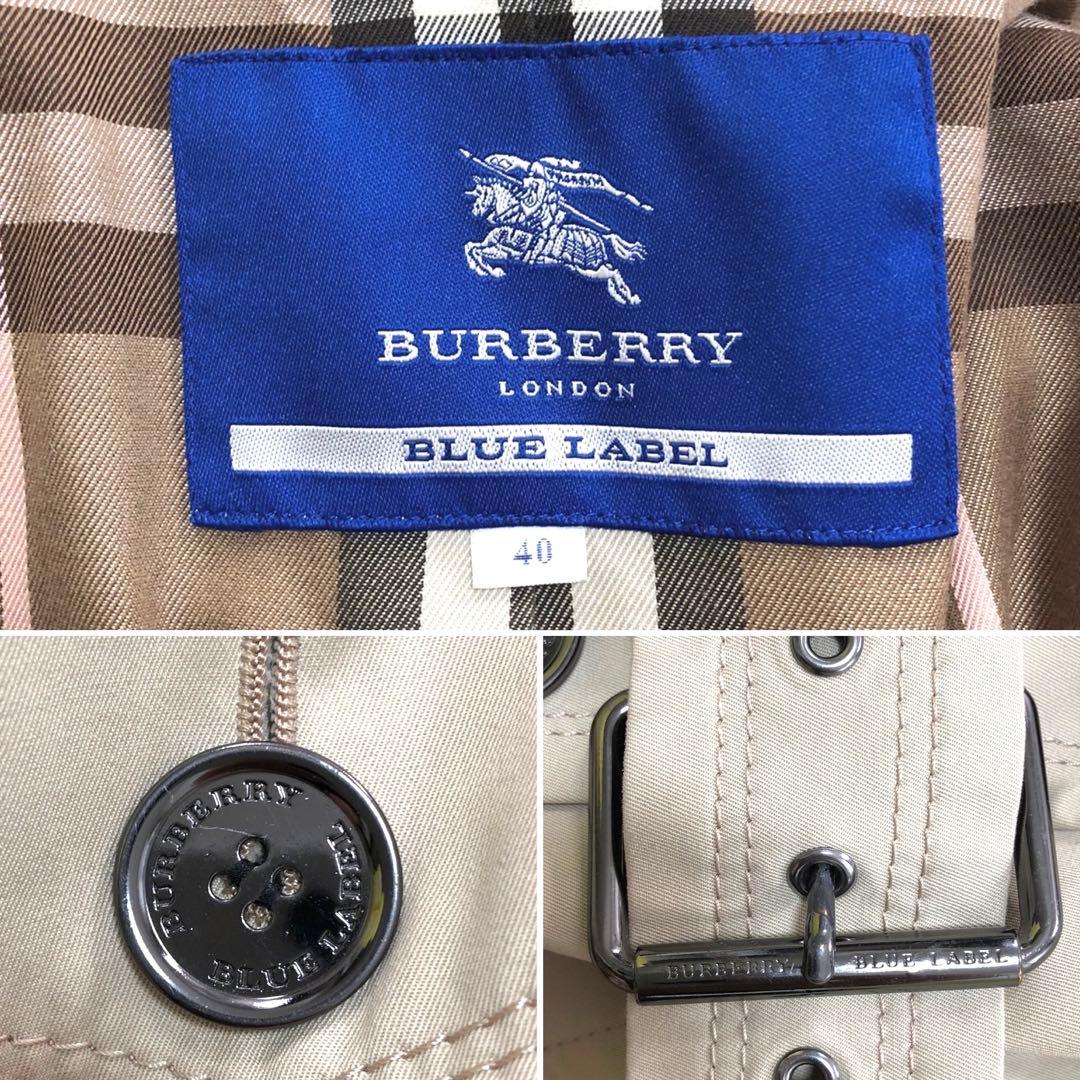 ✨美品✨バーバリーブルーレーベル トレンチコート メガチェック ベルト Lサイズ