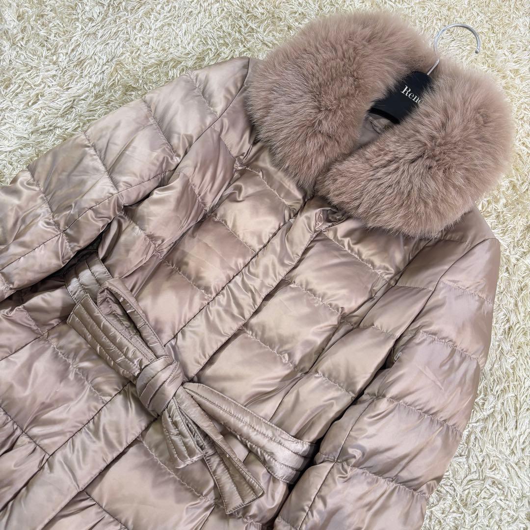 美品　アナイ　Aライン　フォックスファー　2way ダウンコート　38