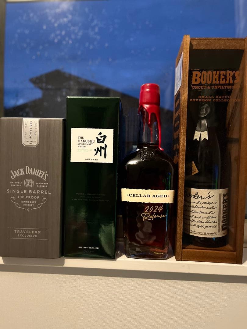 ウイスキー 4本セット ブッカーズ メーカーズマーク 白州 ジャックダニエル