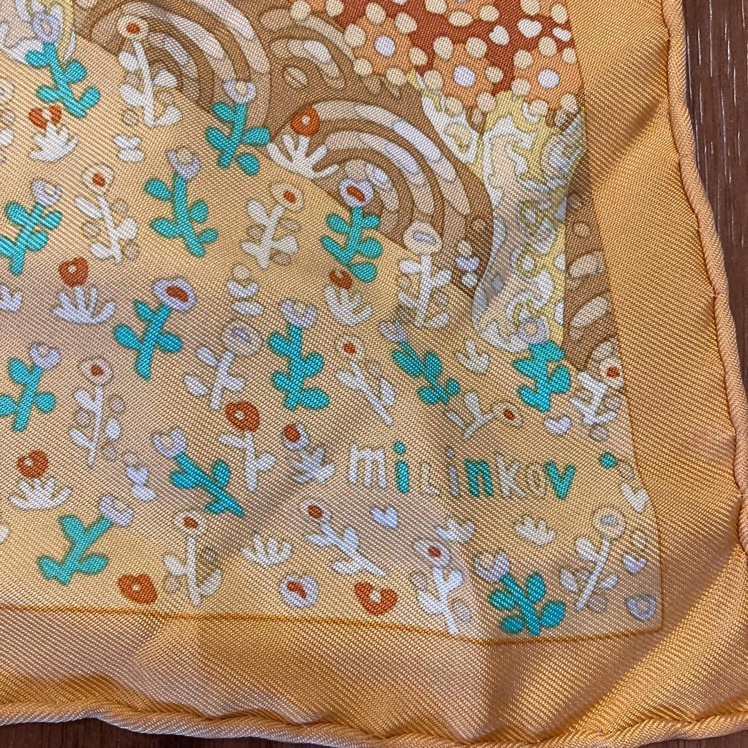 HERMES シルクスカーフ 花柄 蝶