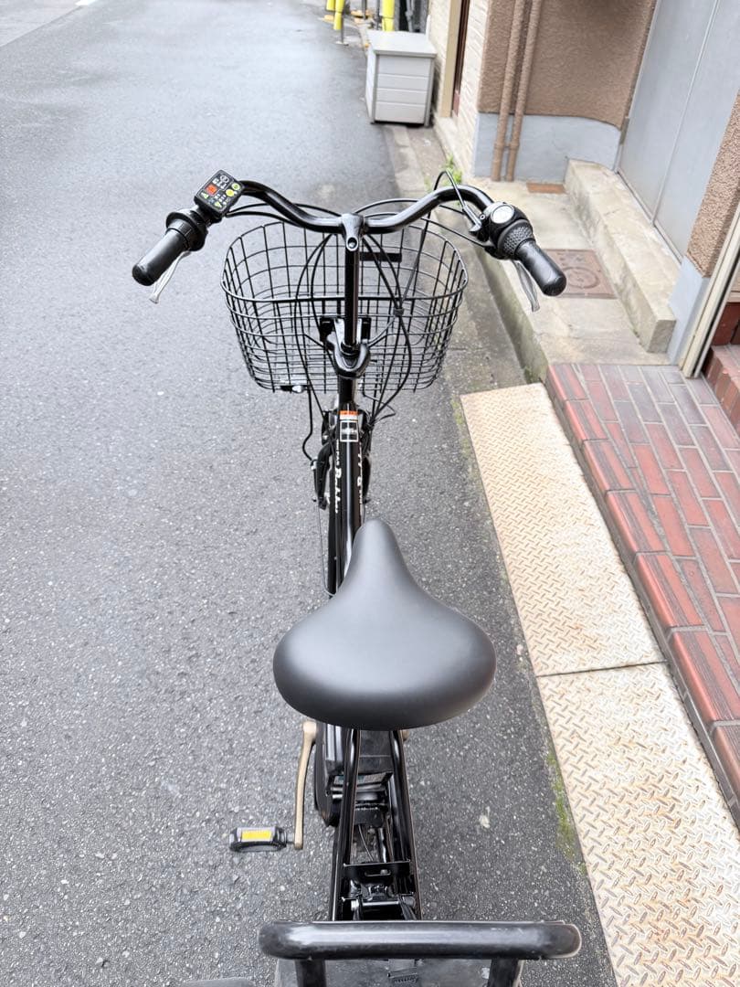 大阪府　子供乗せ　ヤマハ　電動アシスト自転車 チャイルドシート付き 黒