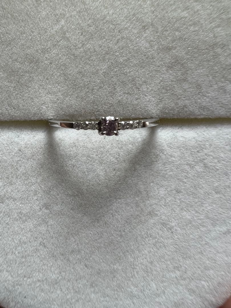 pt900 ピンクダイヤ　リング