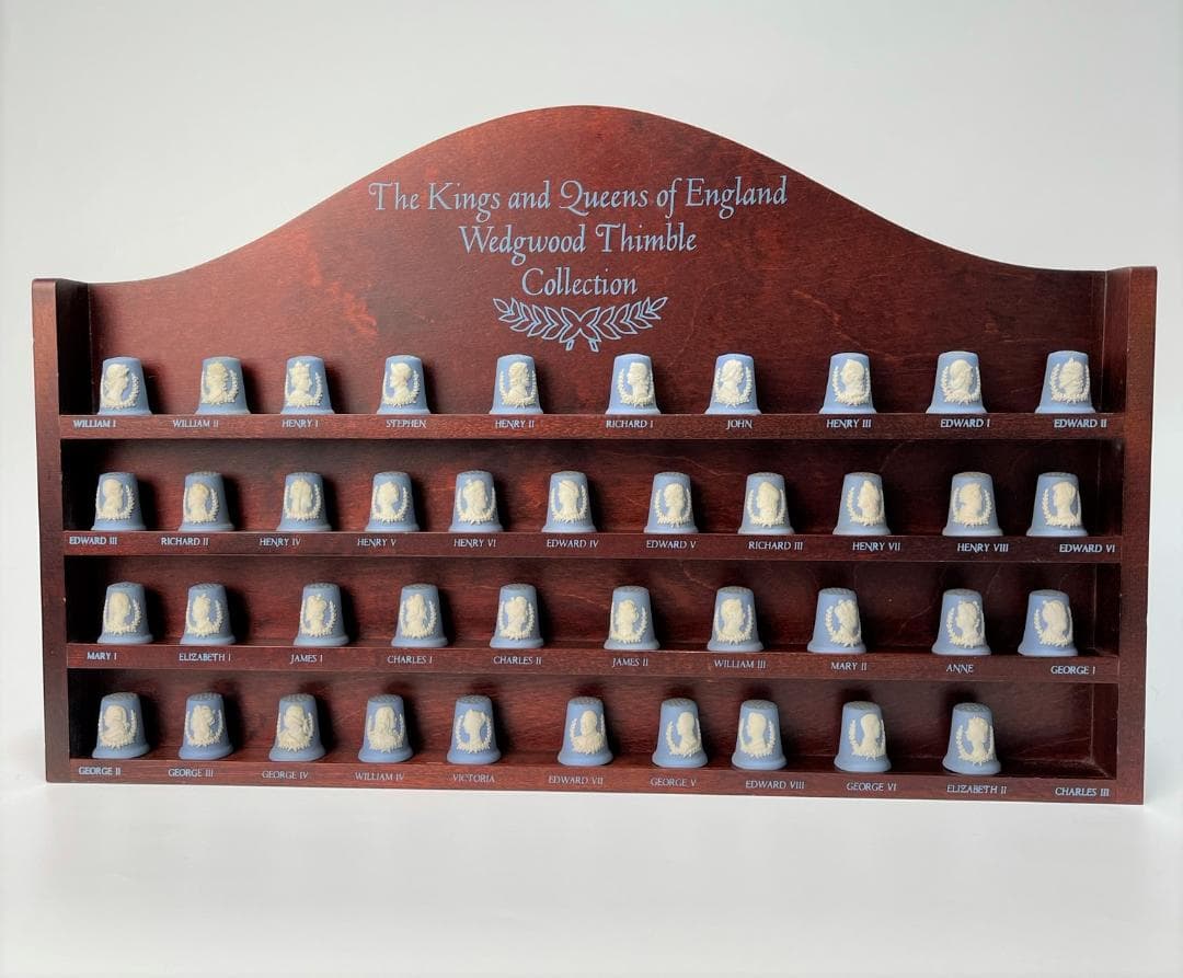 ウエッジウッド ジャスパー シンブル 41個セット 英国国王、女王