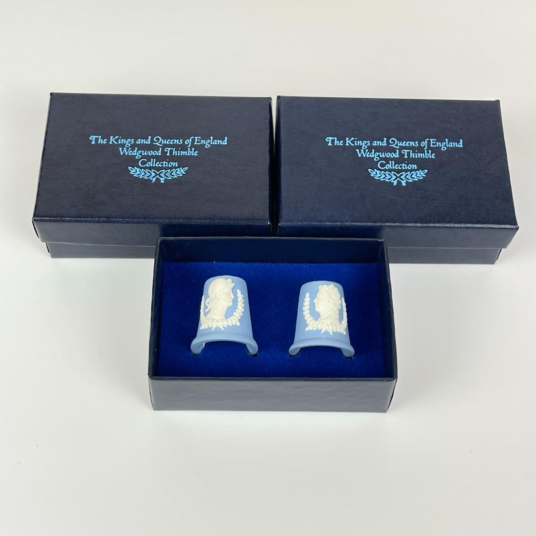 ウエッジウッド ジャスパー シンブル 41個セット 英国国王、女王