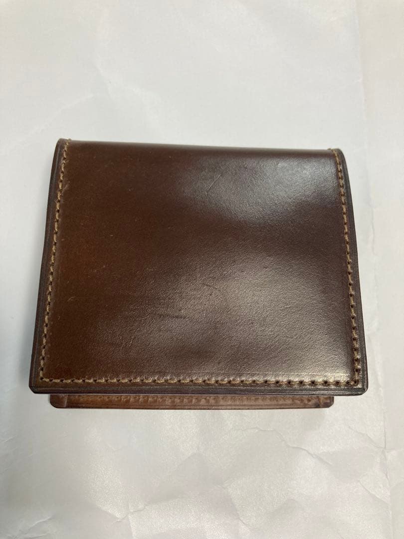 【未使用】ガンゾ ホーウィン シェルコードバン BOX 小銭入れ ナチュラル