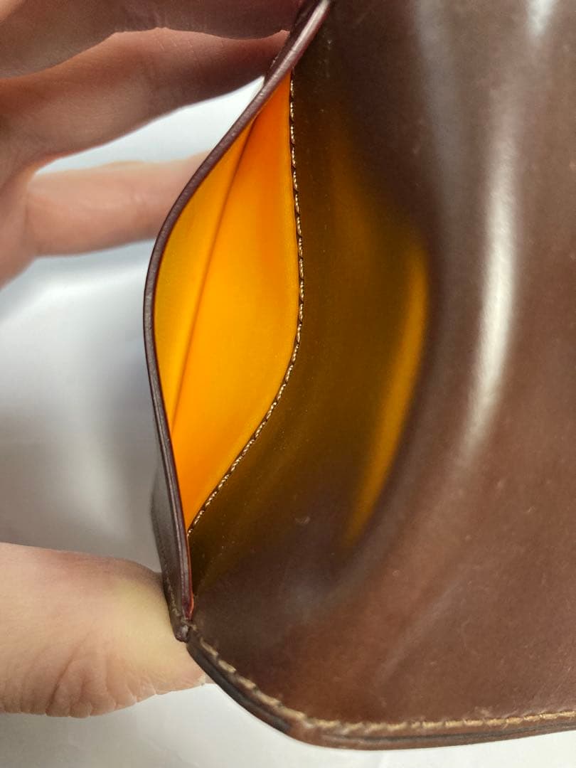 【未使用】ガンゾ ホーウィン シェルコードバン BOX 小銭入れ ナチュラル