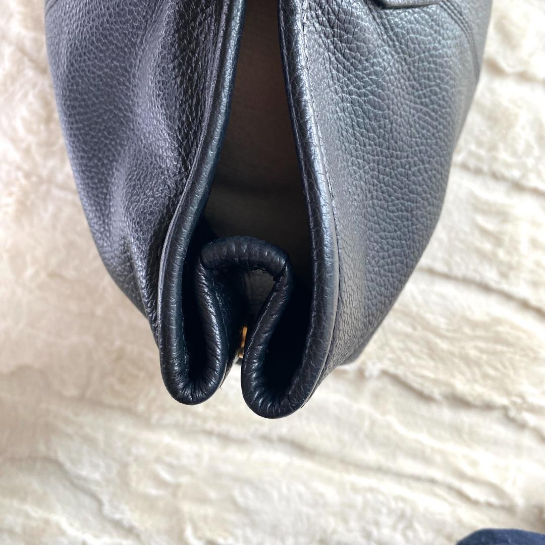 CIMABUE 大容量トートバッグ A4 シボ革 黒 ゴールド金具 メンズ