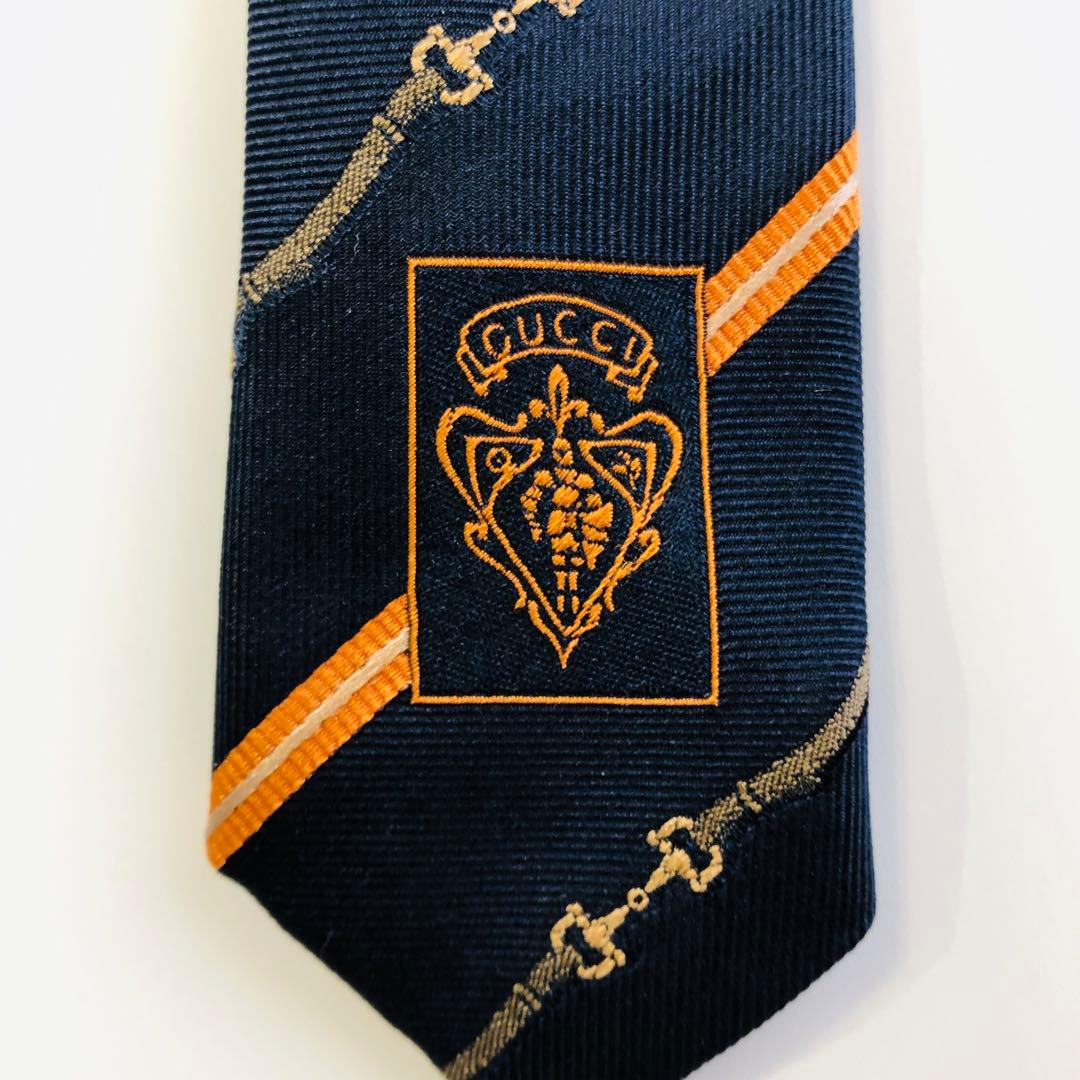 GUCCI ネクタイ ストライプ柄 ブラック