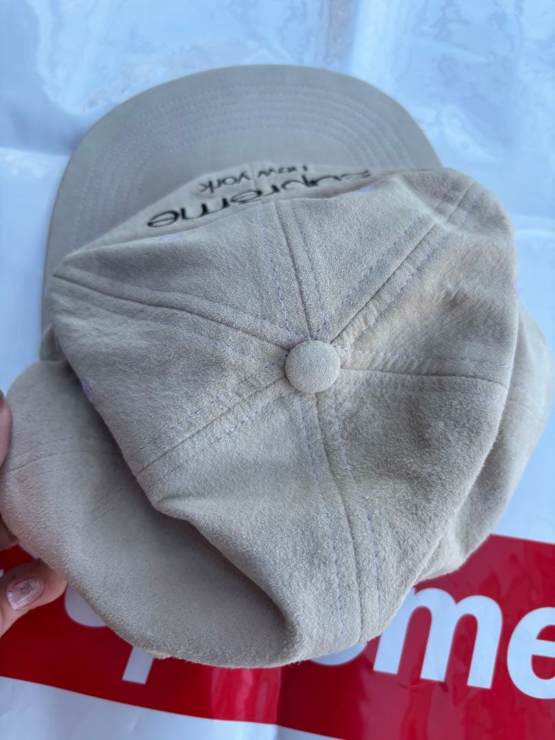 Supreme Classic Logo 6-Panel ベージュ Sロゴ