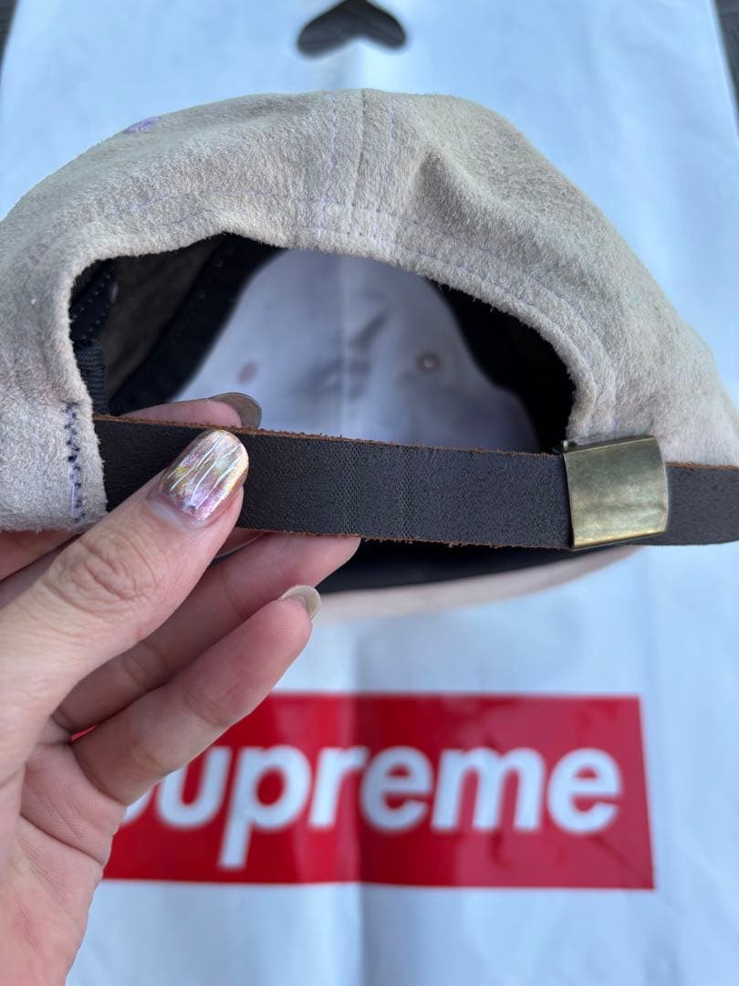 Supreme Classic Logo 6-Panel ベージュ Sロゴ