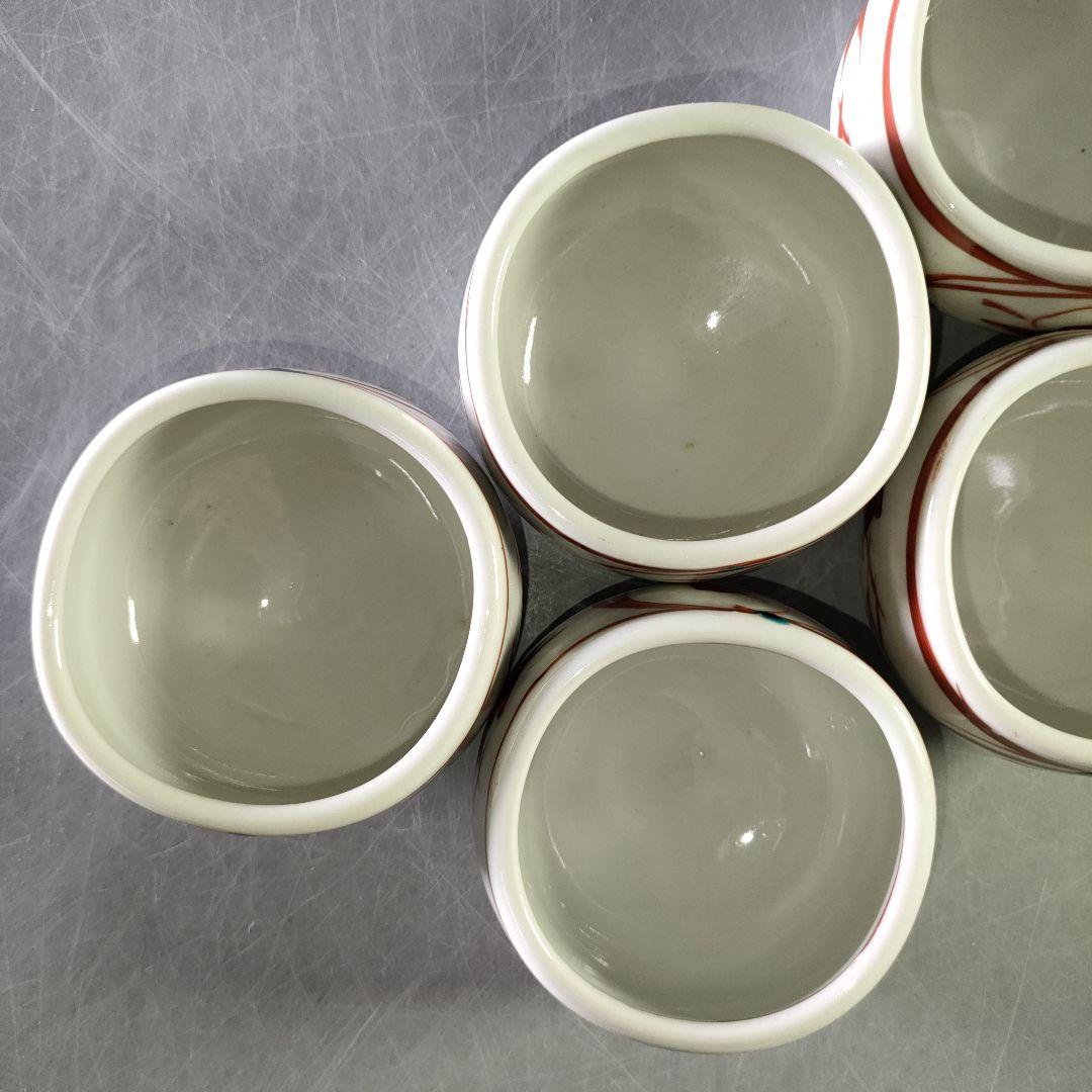 A1218-1/廣永窯 造/色絵鳥紋小鉢6客/共箱/向付/銘々皿/飾鉢/懐石道具