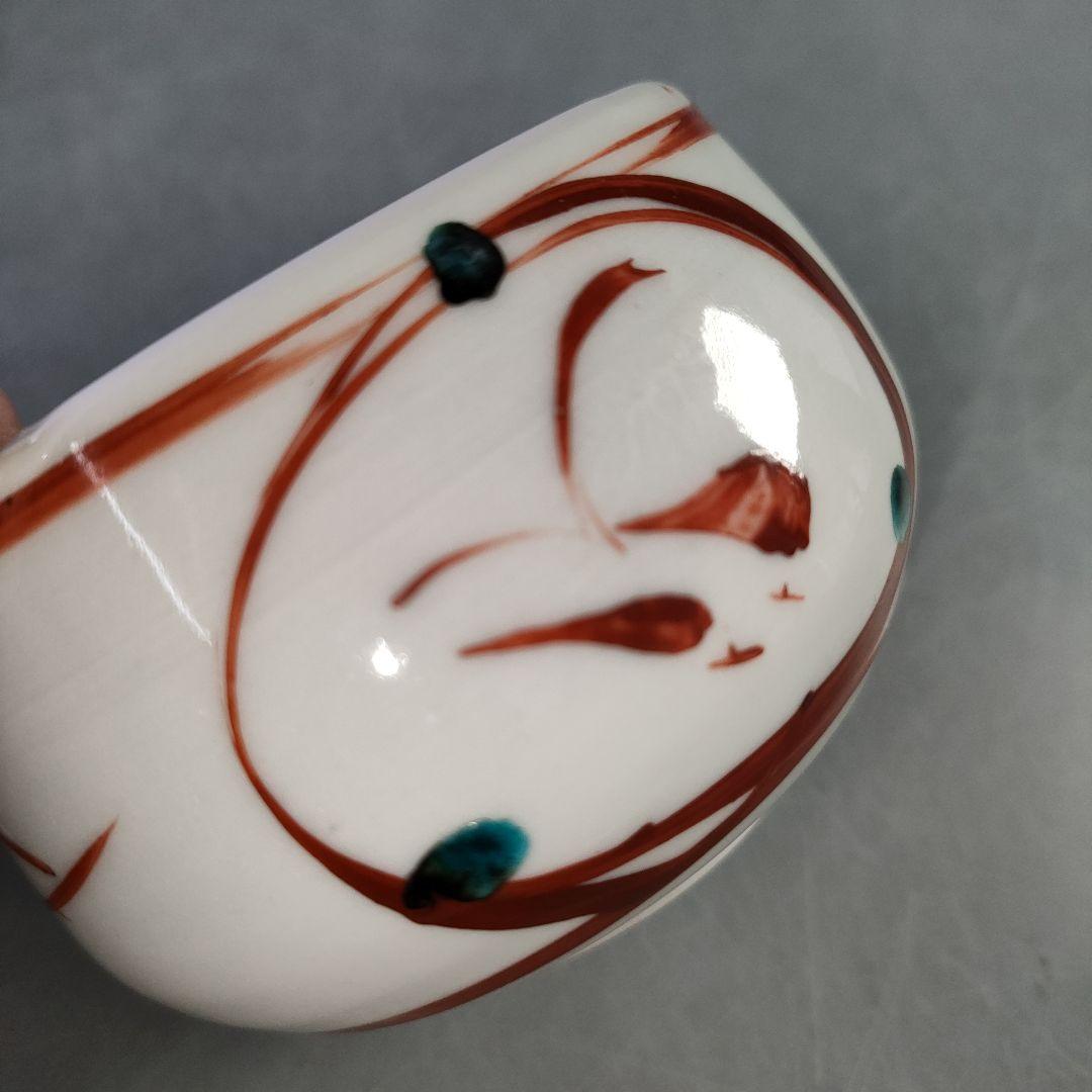 A1218-1/廣永窯 造/色絵鳥紋小鉢6客/共箱/向付/銘々皿/飾鉢/懐石道具