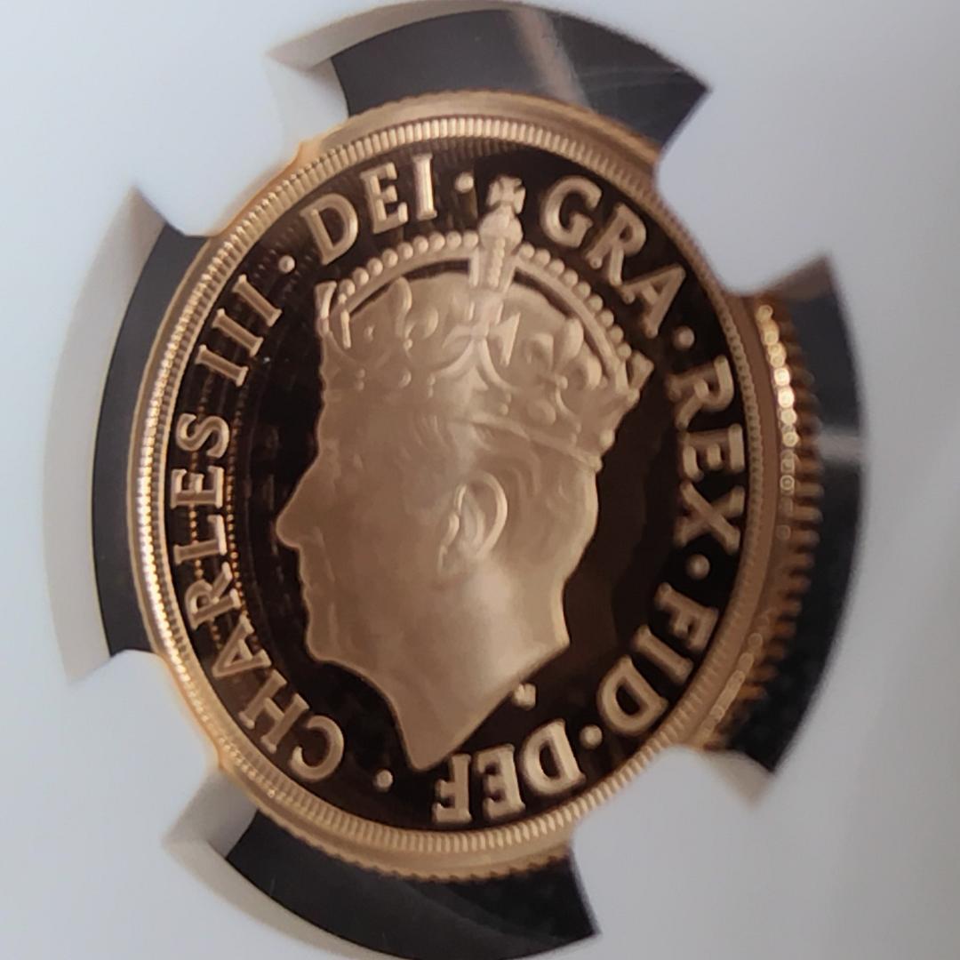 2023年/イギリス/PF70/チャールズ三世/金貨/1ソブリン/NGC/ポンド
