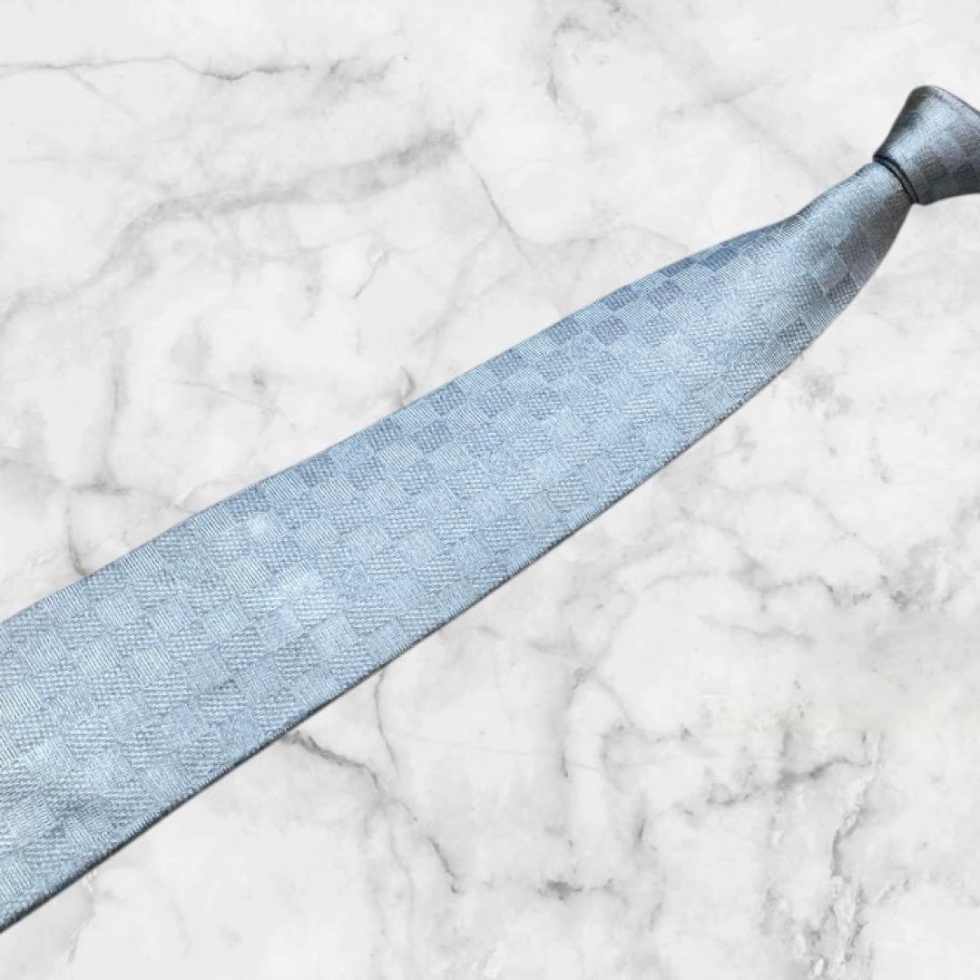 LOUIS VUITTON/ルイ・ヴィトン ネクタイ ブルー ダミエ