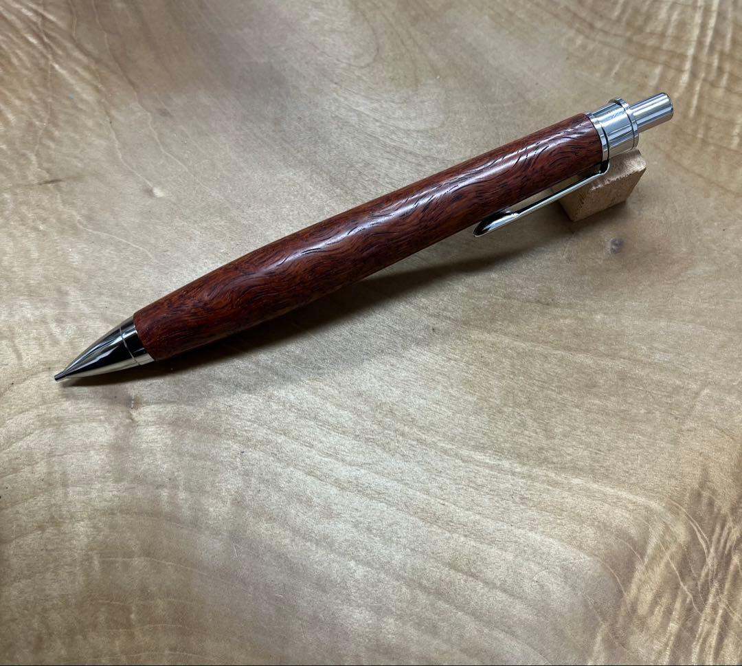 木軸ペン　花梨　虎杢