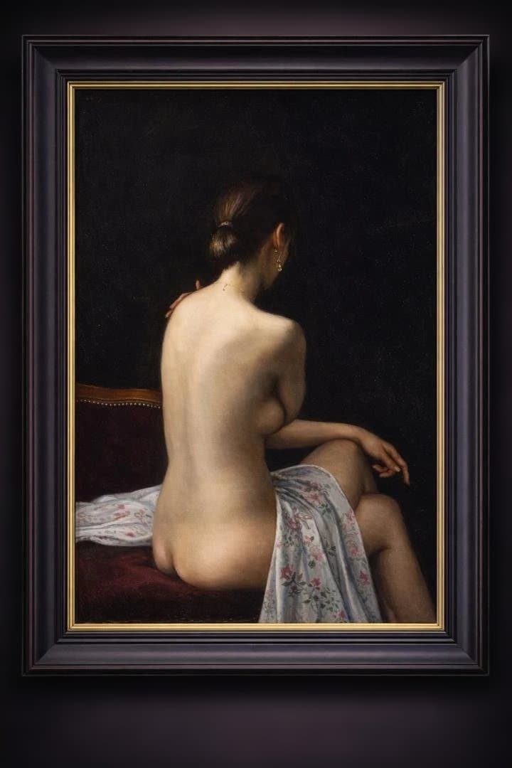 80〜140万円　疋田正章「幽遠」裸婦 共シール 10号 ホキ美術館大賞入選画家