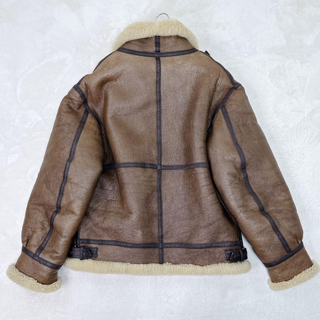 極稀少✨ 90s　B-3 リアルムートン シープスキン フライトジャケット 短丈