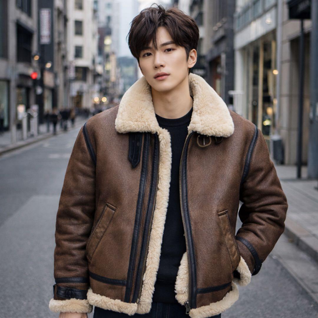 極稀少✨ 90s　B-3 リアルムートン シープスキン フライトジャケット 短丈