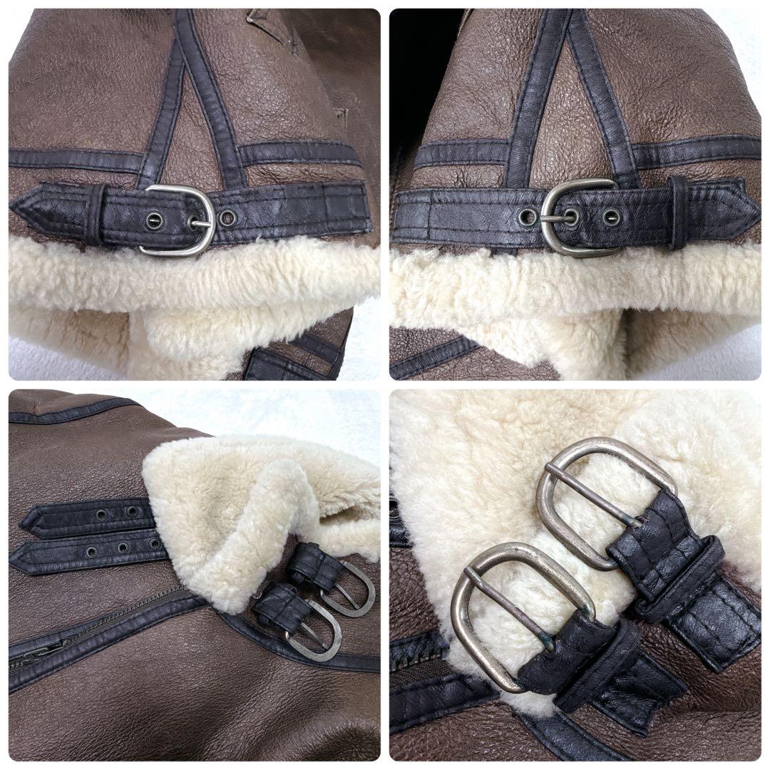 極稀少✨ 90s　B-3 リアルムートン シープスキン フライトジャケット 短丈