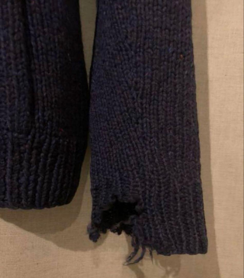 ここのえ期2010AW メゾンマルタン マルジェラ　ダメージニットカーディガン